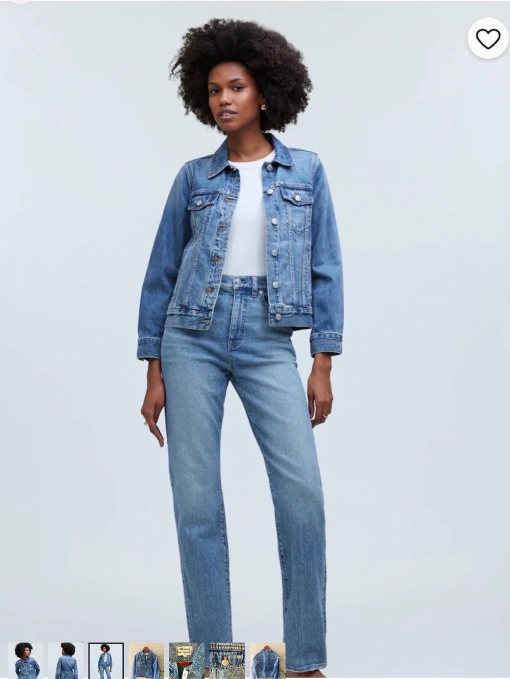 Madewell Classic Denim Jacket in Medium Blue Wash - Picture 3 of 9